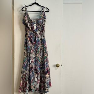 Anthropologie Smoked Gauze Criss-Crass dress